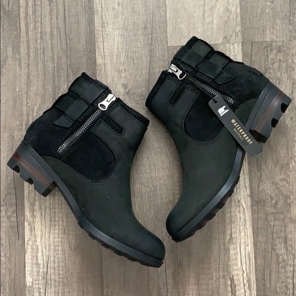 New Sorel Lolla Suede Leather Black Booties - Picture 4 of 13